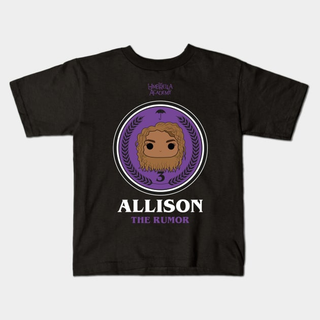 UMBRELLA ACADEMY 2: ALLISON THE RUMOUR Kids T-Shirt by FunGangStore